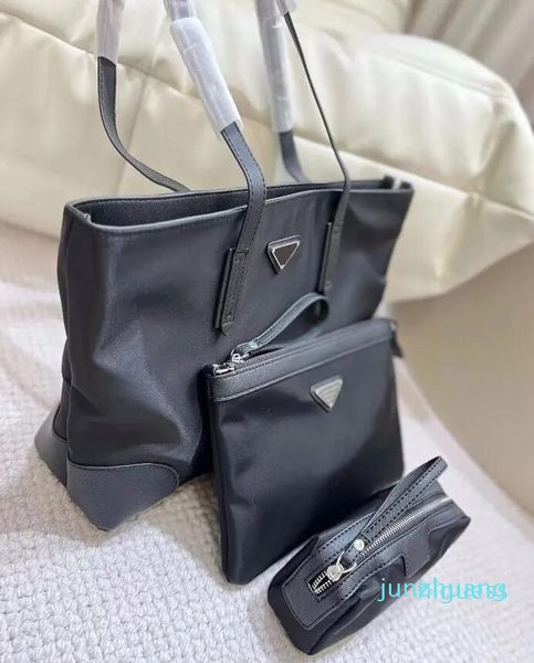 pra da bag designer 3 pieces set nylon totes women fashion shopping tote bags black clutch purses pencil case 489165
pra da bag designer 3 pieces set nylon totes women fashion shopping tote bags black clutch purses pencil case 489165