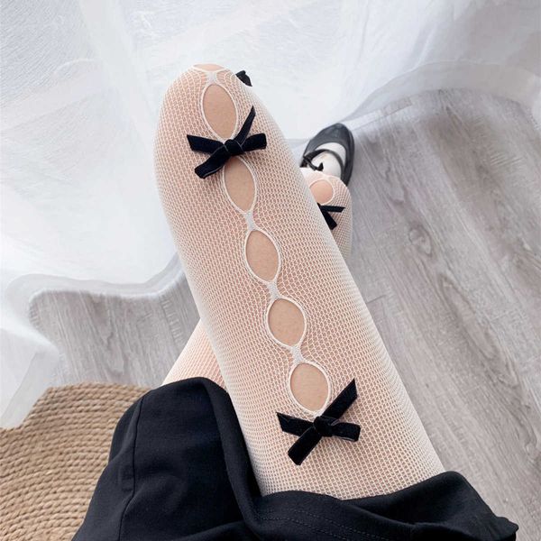 socks hosiery women's white fishnet stockings sweet mori girl style lolita hollow hole velvet bow bottoming rompers summer thin pantyho, Black;white
socks hosiery women's white fishnet stockings sweet mori girl style lolita hollow hole velvet bow bottoming rompers summer thin pantyho, Black;white