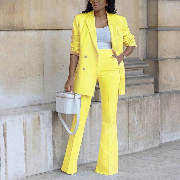 womens two piece pants spring winter solid set tracksuit full sleeve blazers suit office lady business uniform 230207, White
womens two piece pants spring winter solid set tracksuit full sleeve blazers suit office lady business uniform 230207, White