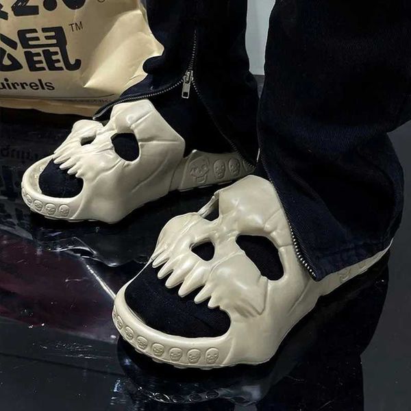 slippers summer skull men's women's indoor bath thick bottom non-slip home easter cartoon flip-flops jelly beach sandals shoes y23, Black
slippers summer skull men's women's indoor bath thick bottom non-slip home easter cartoon flip-flops jelly beach sandals shoes y23, Black