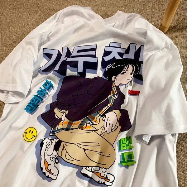 women's t-shirt summer women clothing goth t-shirt streetwear anime korean fashion handsome girly print t-shirt vintage loose y2k women, White
women's t-shirt summer women clothing goth t-shirt streetwear anime korean fashion handsome girly print t-shirt vintage loose y2k women, White