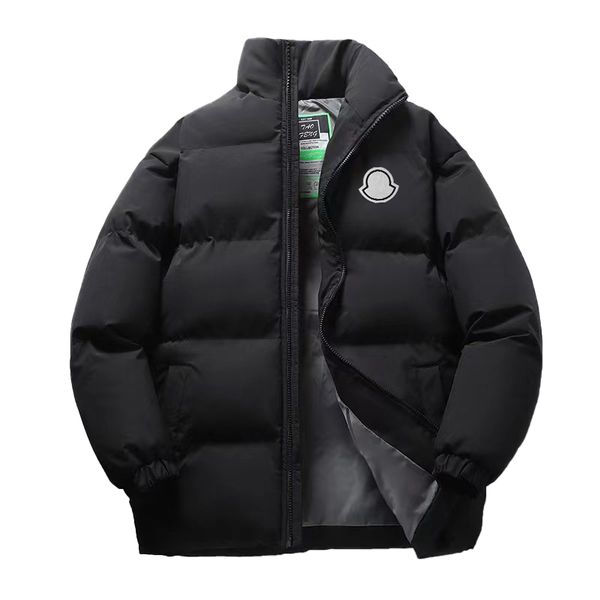 winter men's standing collar down jacket youth loose casual solid color thickened bread jacket couple warm cotton-padded jacket, Black
winter men's standing collar down jacket youth loose casual solid color thickened bread jacket couple warm cotton-padded jacket, Black