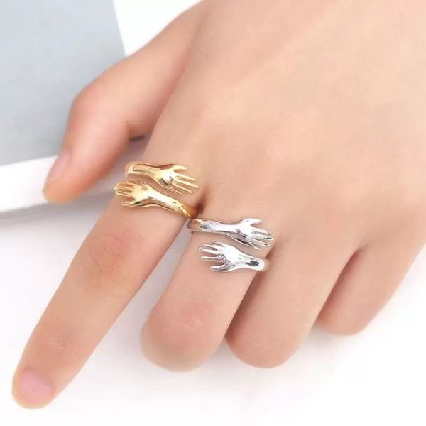 wedding love hug carved hand rings creative love forever open finger adjustable hand ring for women men couple fashion jewelry, Slivery;golden
wedding love hug carved hand rings creative love forever open finger adjustable hand ring for women men couple fashion jewelry, Slivery;golden
