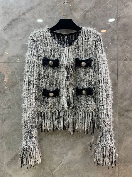 balm 2023 new women's brand spring jacket autumn winter jacket fashion logo tassel tweed coat cardigan high-grade casual spring coat bi, Black;brown
balm 2023 new women's brand spring jacket autumn winter jacket fashion logo tassel tweed coat cardigan high-grade casual spring coat bi, Black;brown