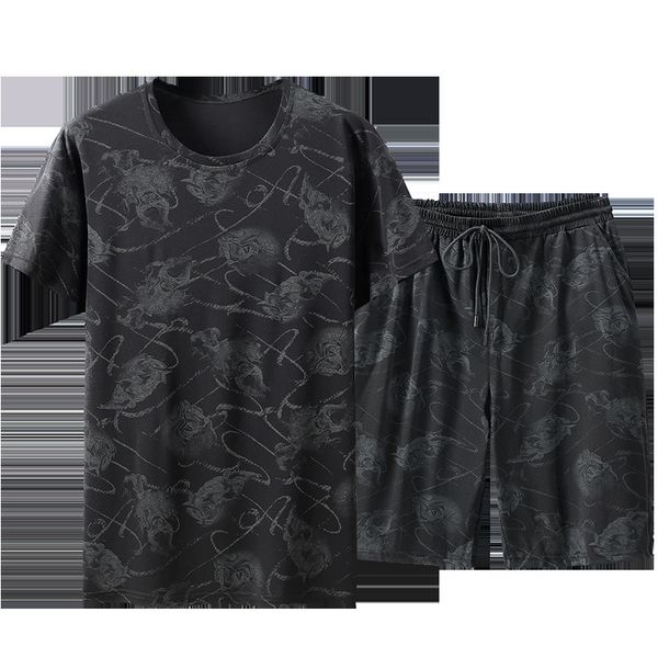 men's tracksuits jogging homme summer t shirts 2 pcs tracksuit set casual oversize 10xl 11xl fatty shorts elasticity male streetwear 23, Gray
men's tracksuits jogging homme summer t shirts 2 pcs tracksuit set casual oversize 10xl 11xl fatty shorts elasticity male streetwear 23, Gray