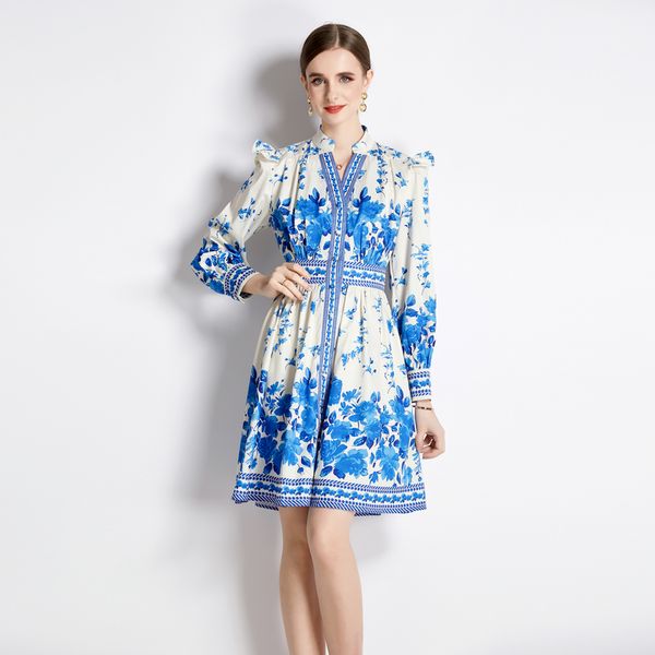 2023 women designer floral mini dress long sleeve v-neck high waist birthday dinner dresses for special occasion ladies elegant holiday part, Black;gray
2023 women designer floral mini dress long sleeve v-neck high waist birthday dinner dresses for special occasion ladies elegant holiday part, Black;gray