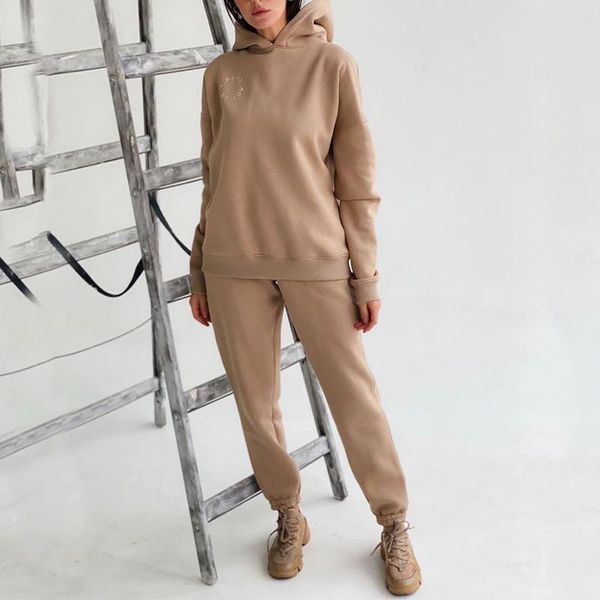 women's two piece pants autumn casual women pieces sets fashion fleece solid tracksuits long sleeve loose hooded sweatshirt and pencil, White
women's two piece pants autumn casual women pieces sets fashion fleece solid tracksuits long sleeve loose hooded sweatshirt and pencil, White