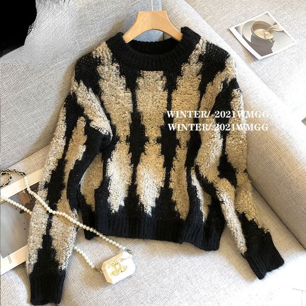 women's sweaters knitted fashion long sleeve pullovers winter argyle loose korean style jumper pullover u141 230206, White;black
women's sweaters knitted fashion long sleeve pullovers winter argyle loose korean style jumper pullover u141 230206, White;black