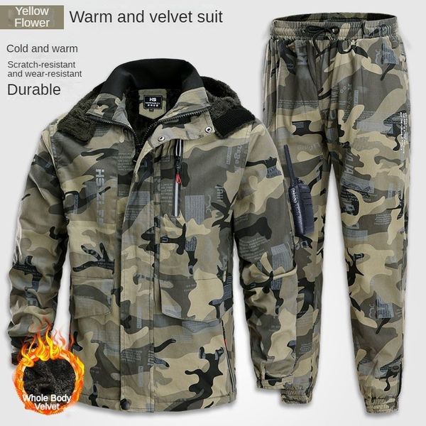 men's tracksuits winter plush thickened work clothes suit male electric welding scald proof cold proof wear-resistant outdoor labor pro, Gray
men's tracksuits winter plush thickened work clothes suit male electric welding scald proof cold proof wear-resistant outdoor labor pro, Gray