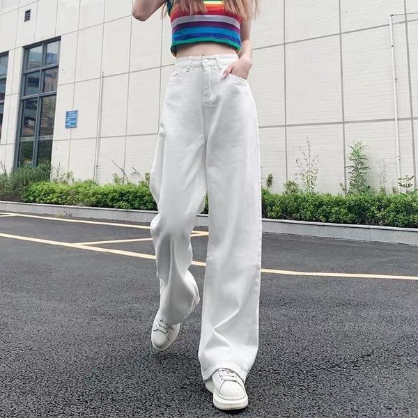 women's jeans woman pants white high waist summer straight width pine nuts pantalones vaqueros mujer 230206, Blue
women's jeans woman pants white high waist summer straight width pine nuts pantalones vaqueros mujer 230206, Blue