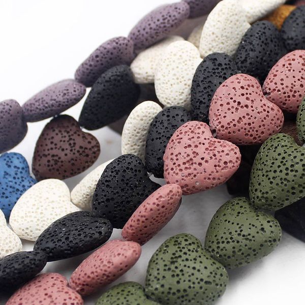 fashion heart shaped beaded 20mm lava stone bracelet necklace accessories for women gift making, Black
fashion heart shaped beaded 20mm lava stone bracelet necklace accessories for women gift making, Black