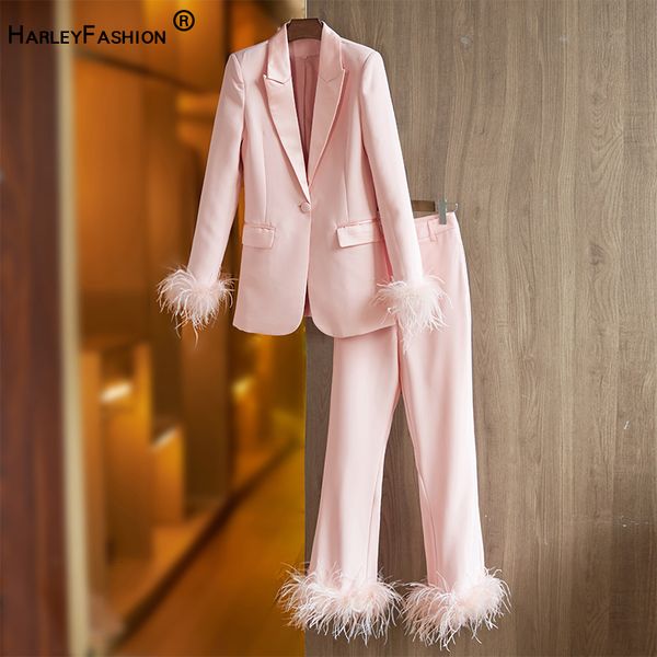 womens two piece pants elegant american women street pink feather 2 pieces set luxury design lady quality blazer suits 230207, White
womens two piece pants elegant american women street pink feather 2 pieces set luxury design lady quality blazer suits 230207, White