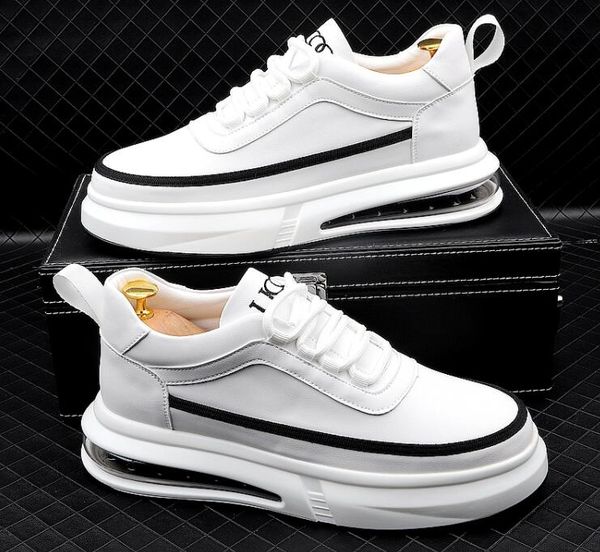 men platform air cushion shoes sneakers r breathable heightening loafers round toe flats lace-up comfort little white casual shoes, Black
men platform air cushion shoes sneakers r breathable heightening loafers round toe flats lace-up comfort little white casual shoes, Black