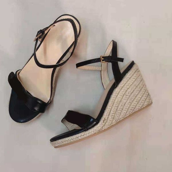 designer sandals ankle women cord espadrille wedge-shaped heel heels 13cm fashion genuine leather strap fisherman wedding dress party shoes, Black
designer sandals ankle women cord espadrille wedge-shaped heel heels 13cm fashion genuine leather strap fisherman wedding dress party shoes, Black