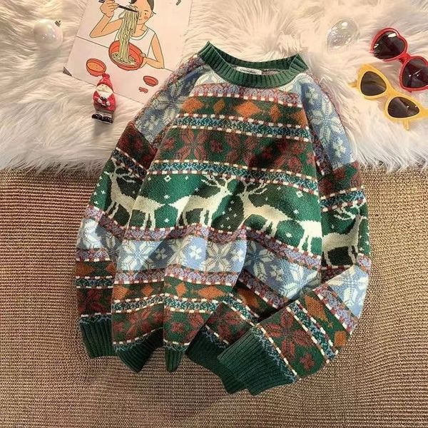 men's sweaters ugly christmas deer knitted oversized pullovers soft warm harajuku festival o neck vintage casual mens clothing 230206, White;black
men's sweaters ugly christmas deer knitted oversized pullovers soft warm harajuku festival o neck vintage casual mens clothing 230206, White;black