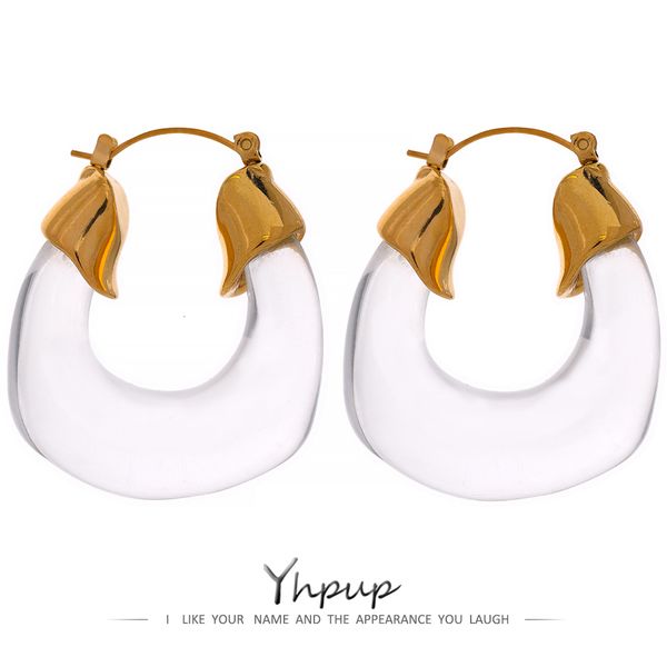 hoop huggie yhpup transparent acrylic stainless steel statement earrings waterproof big chunky exaggerated fashion earrings for women 230206, Golden;silver
hoop huggie yhpup transparent acrylic stainless steel statement earrings waterproof big chunky exaggerated fashion earrings for women 230206, Golden;silver