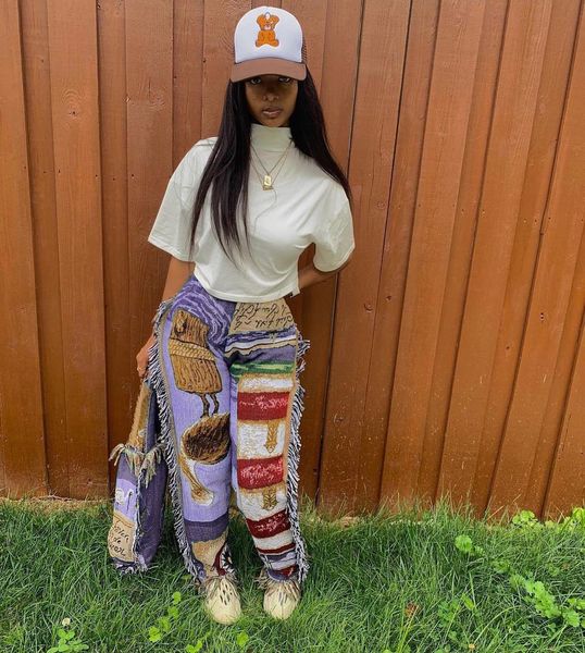 women's pants s street trendsetter autumn winter fashion trend loose middle waist color pattern side tassel 230105, Black;white
women's pants s street trendsetter autumn winter fashion trend loose middle waist color pattern side tassel 230105, Black;white