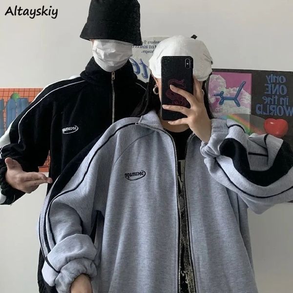 womens hoodies sweatshirts couple sweatshirts women striped zipup turn down collar zipper simple allmatch ulzzang chic casual ins design tre, Black
womens hoodies sweatshirts couple sweatshirts women striped zipup turn down collar zipper simple allmatch ulzzang chic casual ins design tre, Black