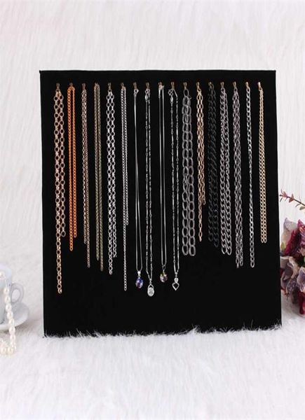17 hooks jewelry fashion organizer display stand necklace dangling pendant chain rack joyeros organizador de joyas 2111056164650, Black
17 hooks jewelry fashion organizer display stand necklace dangling pendant chain rack joyeros organizador de joyas 2111056164650, Black