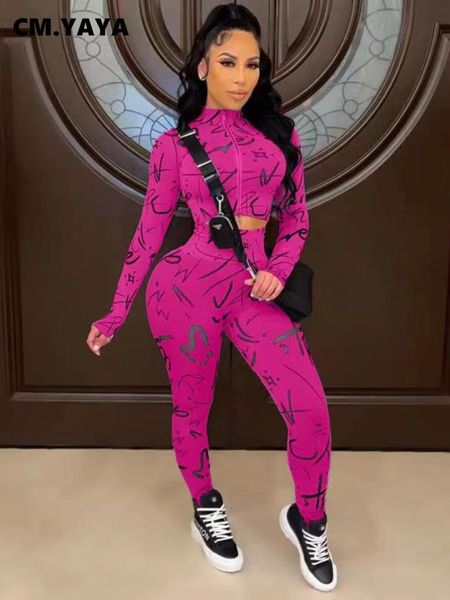 women's two piece pants cm yaya graffiti tracksuit zipper track jacket and legging matching 2 set outftis yoga suit sweatsuit 230105, White
women's two piece pants cm yaya graffiti tracksuit zipper track jacket and legging matching 2 set outftis yoga suit sweatsuit 230105, White