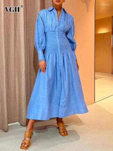casual dresses vgh ruched gathered waist dress for women lapel long lantern sleeve solid minimalsit midi female clothing fashion, Black;gray
casual dresses vgh ruched gathered waist dress for women lapel long lantern sleeve solid minimalsit midi female clothing fashion, Black;gray