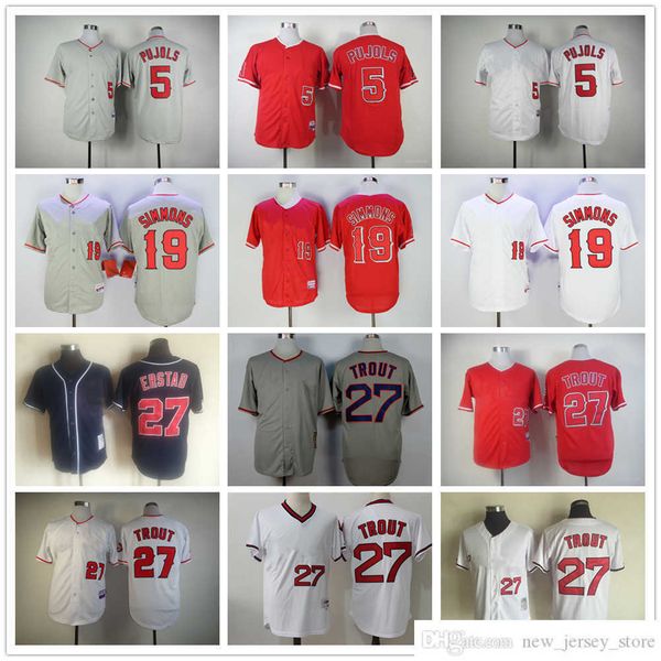movie mitchell and ness baseball 27 mike trout jerseys vintage stitched 19 andrelton simmons 5 albert pujols jersey breathable sport red gra, Black
movie mitchell and ness baseball 27 mike trout jerseys vintage stitched 19 andrelton simmons 5 albert pujols jersey breathable sport red gra, Black