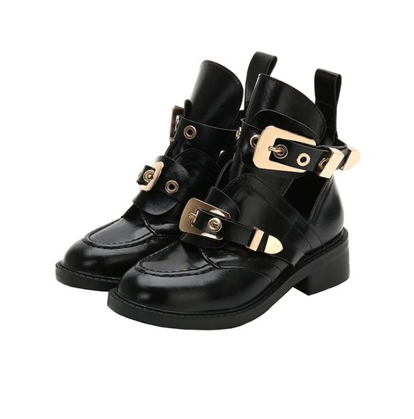 double gold silver buckle boots winter women high fashion leather punk style lady combat boot big size 35-43, Black
double gold silver buckle boots winter women high fashion leather punk style lady combat boot big size 35-43, Black