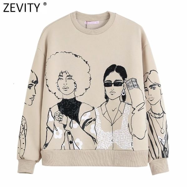 women's hoodies sweatshirts zevity women fashion beauty girls print casual female basic o neck knitted chic pullovers h510 230208, Black
women's hoodies sweatshirts zevity women fashion beauty girls print casual female basic o neck knitted chic pullovers h510 230208, Black