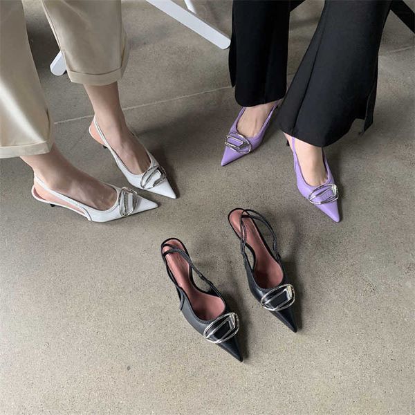 die sandals women's slim heel pointed single shoes korean fairy style shallow back hollow high heels 230209, Black
die sandals women's slim heel pointed single shoes korean fairy style shallow back hollow high heels 230209, Black