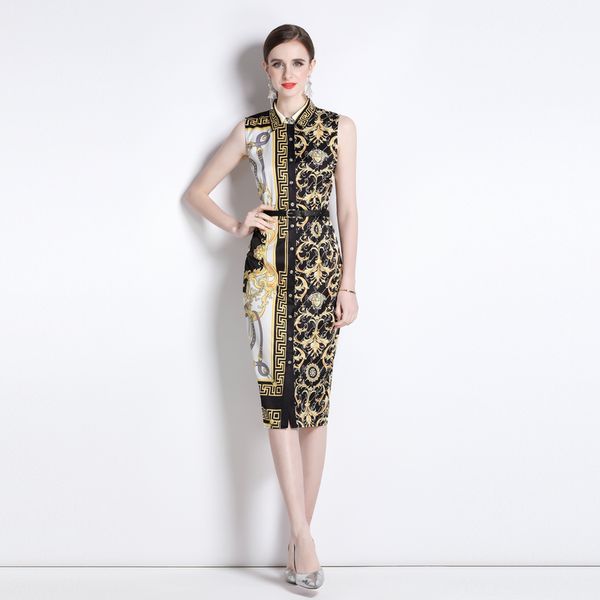 luxury vintage women baroque print dress 2023 summer classic lapel button shirt dresses with belt holiday birthday dinner ladies designer pa, Black;gray
luxury vintage women baroque print dress 2023 summer classic lapel button shirt dresses with belt holiday birthday dinner ladies designer pa, Black;gray