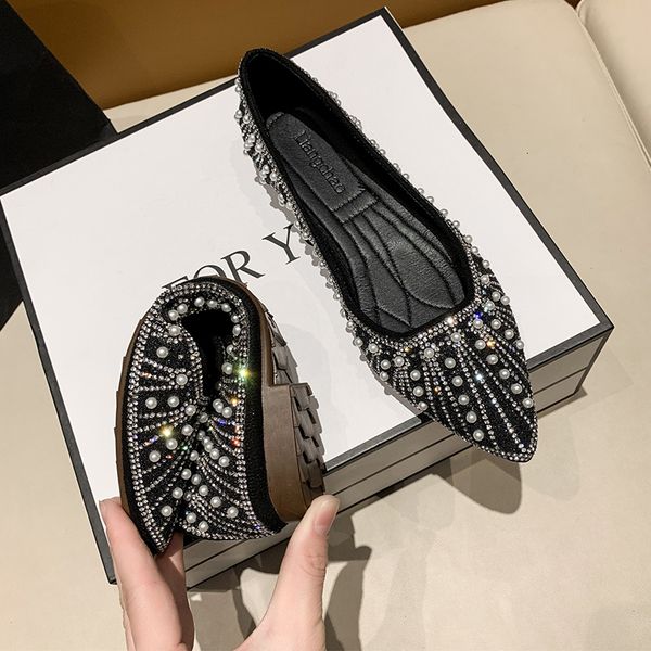 dress shoes women flat ballet string bead bling crystal pointed toe flats elegant lady wedding size 3540 230208, Black
dress shoes women flat ballet string bead bling crystal pointed toe flats elegant lady wedding size 3540 230208, Black
