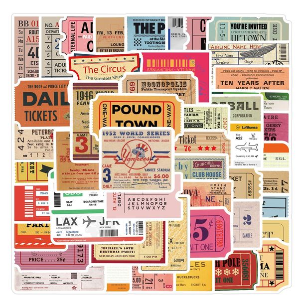 50pcs airline boarding pass tickets stickers air ticket graffiti kids toy skateboard car motorcycle bicycle sticker decals wholesale
50pcs airline boarding pass tickets stickers air ticket graffiti kids toy skateboard car motorcycle bicycle sticker decals wholesale