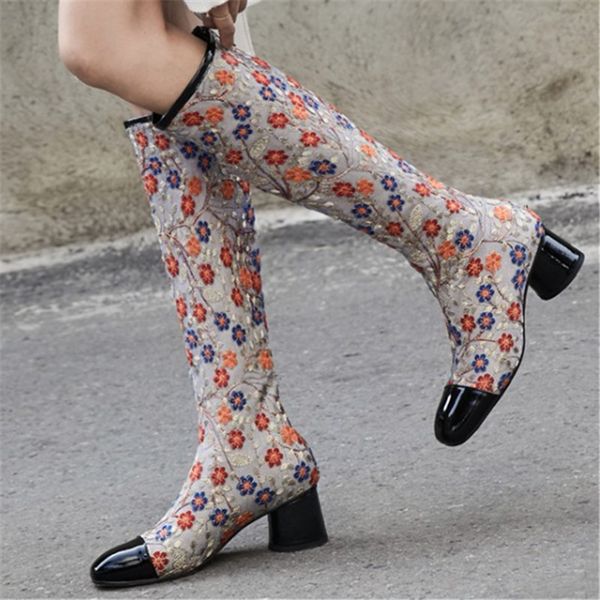 autumn winter new high-heeled women's motorcycle boots high-tube lace embroidered mesh female boots handmade ladies chunky s
autumn winter new high-heeled women's motorcycle boots high-tube lace embroidered mesh female boots handmade ladies chunky s