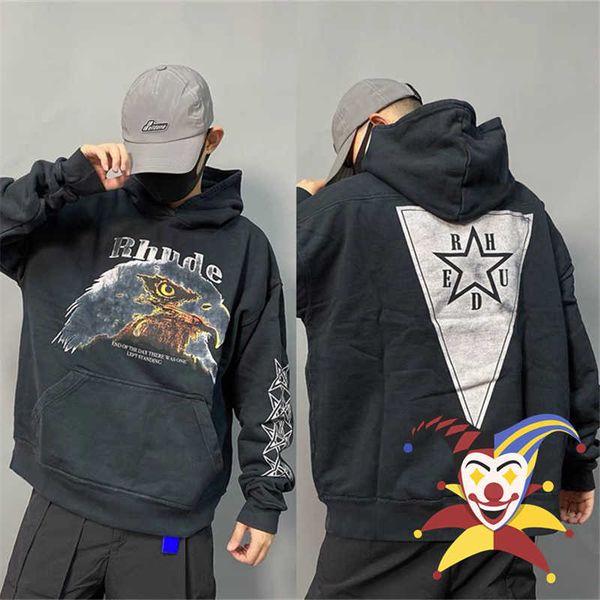 men's hoodies sweatshirts washed eagle print hoodie version oversized triangle star sleeve hoody pullovers vintage sweatshirt t230111, Black
men's hoodies sweatshirts washed eagle print hoodie version oversized triangle star sleeve hoody pullovers vintage sweatshirt t230111, Black