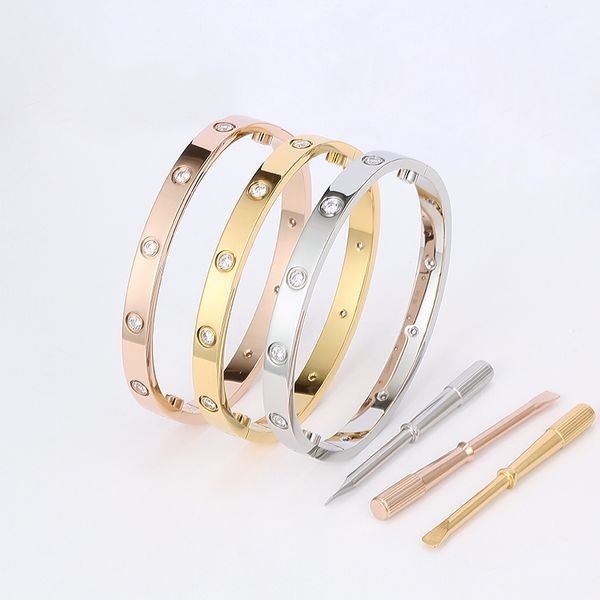 luxury screwdriver love cuff bracelet fashion couple bangle 316l stainless steel 10 diamonds18k real gold plated jewelry, White
luxury screwdriver love cuff bracelet fashion couple bangle 316l stainless steel 10 diamonds18k real gold plated jewelry, White