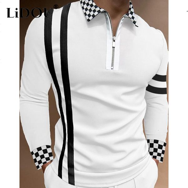 mens polos spring autumn fashion trends business casual tshirts man long sleeve allmatch striped plaid tight gentmen polo shirt clothes 2302, White;black
mens polos spring autumn fashion trends business casual tshirts man long sleeve allmatch striped plaid tight gentmen polo shirt clothes 2302, White;black