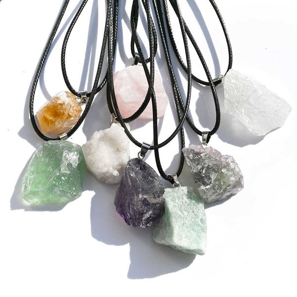 pendant necklaces irregular ore crystal neckle natural reiki genstone fluorite amethysts pink quartz for men women jewelry gift y2302, Silver
pendant necklaces irregular ore crystal neckle natural reiki genstone fluorite amethysts pink quartz for men women jewelry gift y2302, Silver