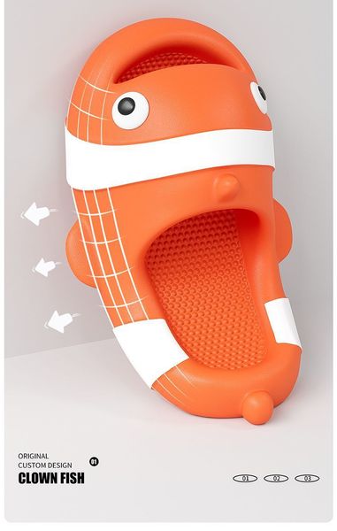 clown fish summer soft cute slippers women home bathroom platform sandals outside wear non-slip girl slippers female orange yellow black sho
clown fish summer soft cute slippers women home bathroom platform sandals outside wear non-slip girl slippers female orange yellow black sho