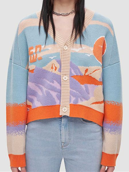 women's sweaters knits tees autumn winter knitted cardigan women fashion pattern cartoon short female oversize v-neck coat 230118, White;black
women's sweaters knits tees autumn winter knitted cardigan women fashion pattern cartoon short female oversize v-neck coat 230118, White;black