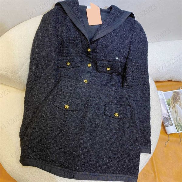 navy style tweed two piece dresses large lapels custom buttons long-sleeved jacket match pockets bag hip skirt brand designer women clothes, White
navy style tweed two piece dresses large lapels custom buttons long-sleeved jacket match pockets bag hip skirt brand designer women clothes, White