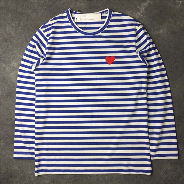 men's t-shirts european american and japanese women blue stripe red heart embroidered cotton t-shirt autumn round neck female pure long, White;black
men's t-shirts european american and japanese women blue stripe red heart embroidered cotton t-shirt autumn round neck female pure long, White;black