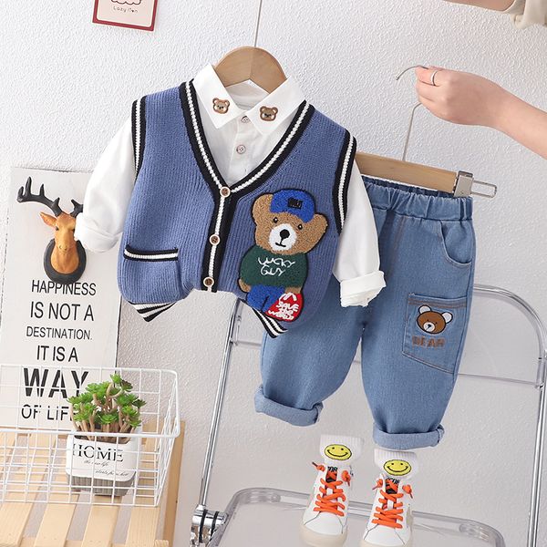 autumn boys clothing set kids clothes boy shirt sweater vest trousers children clothing casual suits boys 3pcs baby clothes 0-4 years, White
autumn boys clothing set kids clothes boy shirt sweater vest trousers children clothing casual suits boys 3pcs baby clothes 0-4 years, White