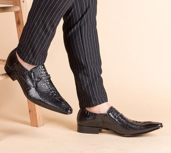 men's dress shoes business formal brand designer oxford shoes men party wedding genuine leather office flats size: eu39-47, Black
men's dress shoes business formal brand designer oxford shoes men party wedding genuine leather office flats size: eu39-47, Black