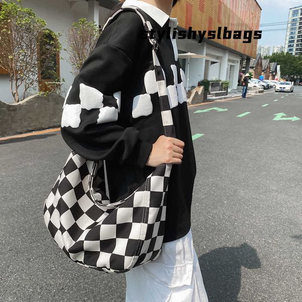 totes chessboard canvas bags for women trend female handbags casual shoulder crossbody bag eco bag korean messenger bag y2k satchel 020823h 
totes chessboard canvas bags for women trend female handbags casual shoulder crossbody bag eco bag korean messenger bag y2k satchel 020823h