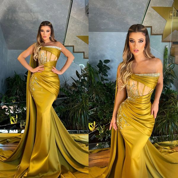 glamorous prom dresses mermaid strapless shining beaded embroidery draped sleeveless backless zipper court gown custom made evening dress pl, Black
glamorous prom dresses mermaid strapless shining beaded embroidery draped sleeveless backless zipper court gown custom made evening dress pl, Black