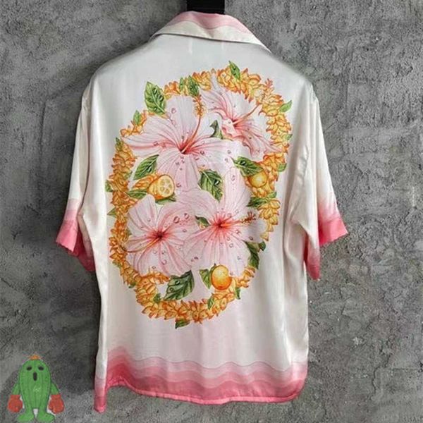 men's t-shirts summer casablanca shirts holiday style silk shirt floral pink gradient silk shirt j230208, White;black
men's t-shirts summer casablanca shirts holiday style silk shirt floral pink gradient silk shirt j230208, White;black