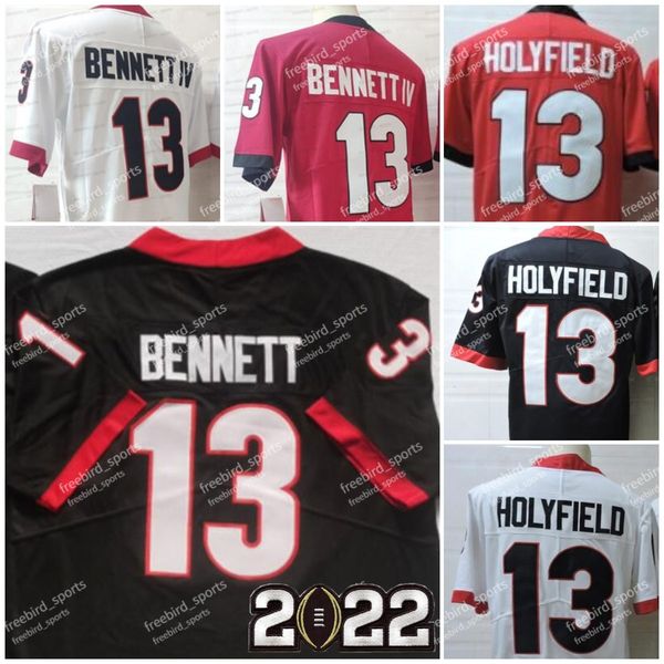 ncaa 13 elijah holyfield football jersey 13 stetson bennett iv college red white mens stitched jerseys, Black
ncaa 13 elijah holyfield football jersey 13 stetson bennett iv college red white mens stitched jerseys, Black