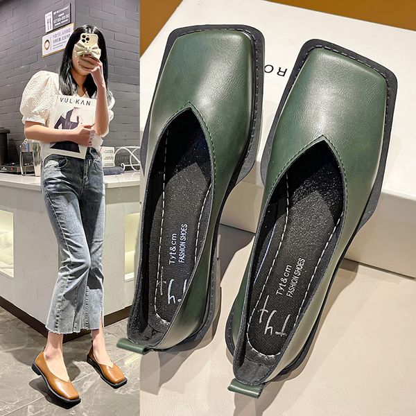 dress shoes flat women square toe single simple temperament leather spring autumn 4 colors 230208, Black
dress shoes flat women square toe single simple temperament leather spring autumn 4 colors 230208, Black
