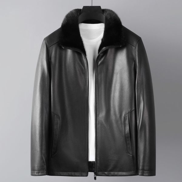 genuine leather jackets fur collar mens real fur coats thickening warm shearling coats outerwear overcoat slim black plus sizes m-4xl
genuine leather jackets fur collar mens real fur coats thickening warm shearling coats outerwear overcoat slim black plus sizes m-4xl
