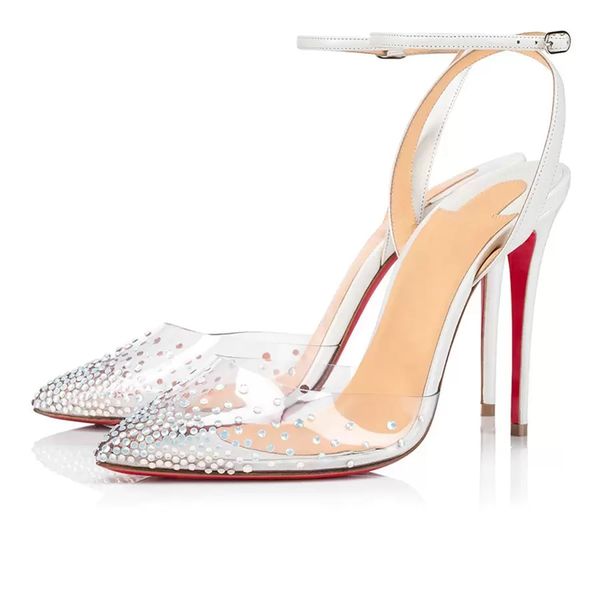 luxury women's red botto sandals pumps spikaqueen 100 mm fashion summer women rhinestone wedding party closed pointed toe straps high h, Black 
luxury women's red botto sandals pumps spikaqueen 100 mm fashion summer women rhinestone wedding party closed pointed toe straps high h, Black